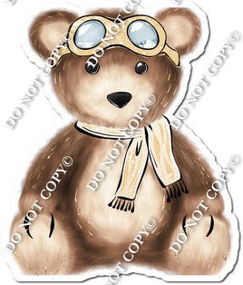 Teddy Bear Wearing Champagne Aviator Goggles w/ Variants