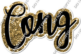 Split Cursive - Gold - CONG & RATS