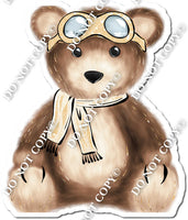 Teddy Bear Wearing Champagne Aviator Goggles w/ Variants