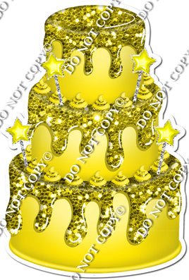 Yellow Cake, Yellow Dollops & Drip