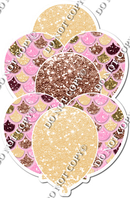 Mermaid - Sparkle Baby Pink Balloon Bundle