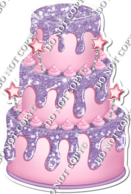 Baby Pink Cake, & Dollops, Lavender Drip