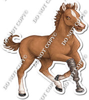 Horse with Prosthetic Leg