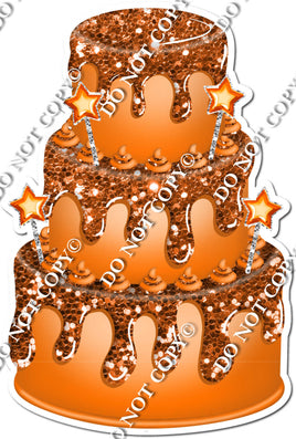 Orange Cake, Orange Dollops & Drip