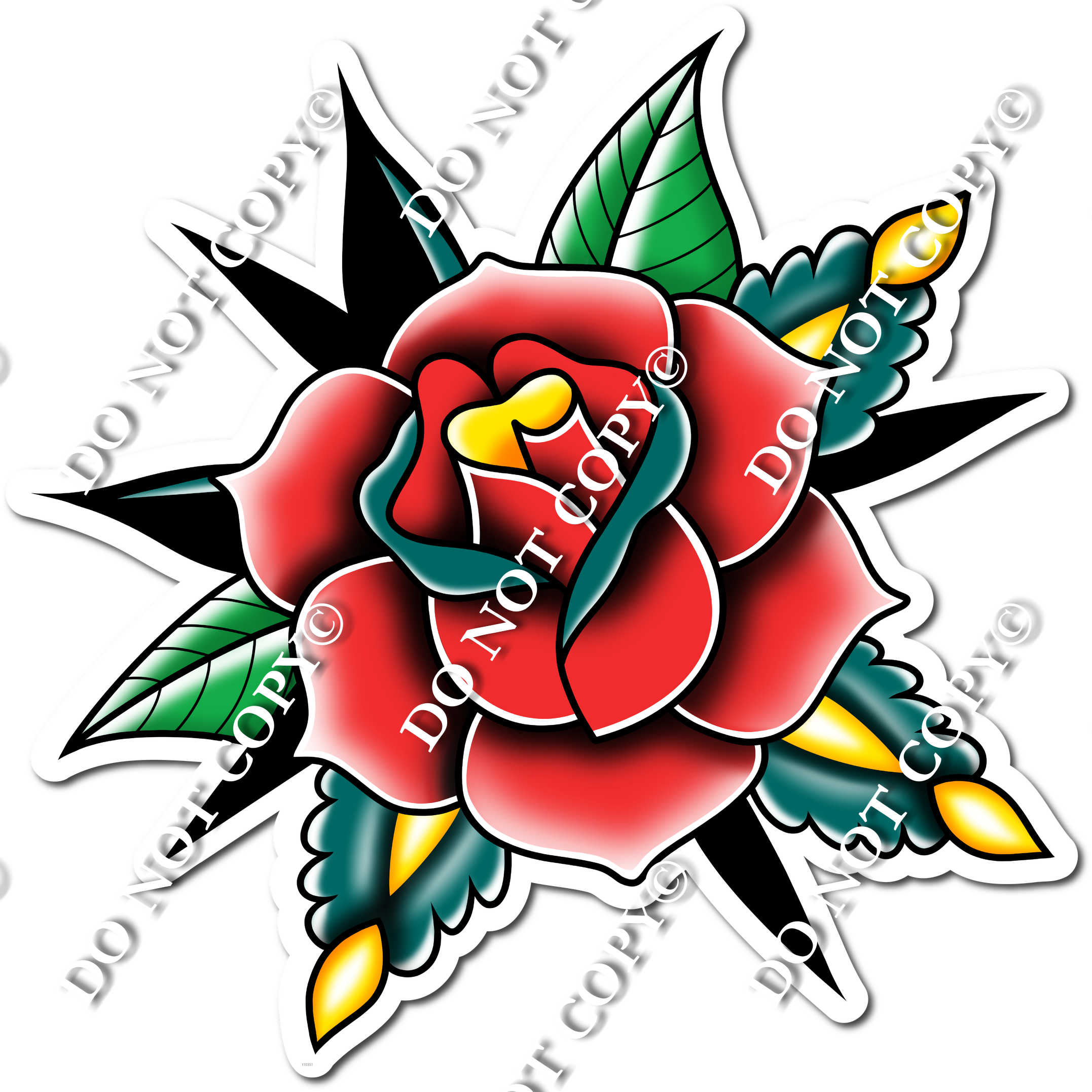 Traditional Tattoo Rose