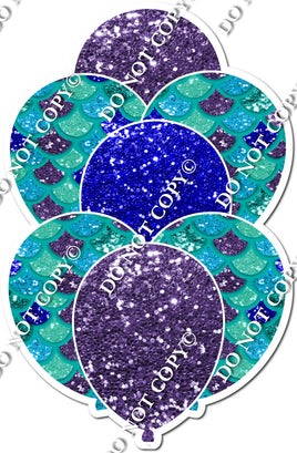 Mermaid - Sparkle Teal Balloon Bundle
