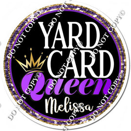 Black - Yard Card Queen Melissa Circle Statement w/ Variants
