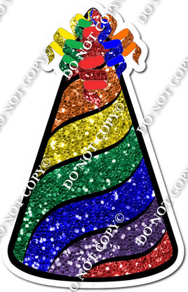 Sparkle Rainbow Party Hat w/ Variants