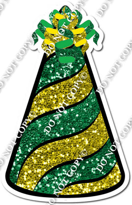 Yellow Sparkle & Green Sparkle Party Hat w/ Variants