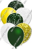 Hunter Green, Yellow & White Balloon Bundle