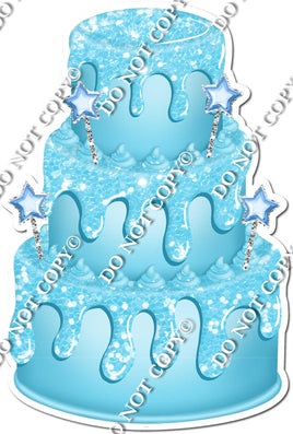 Baby Blue Cake, Baby Blue Dollops & Drip
