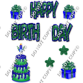 10 pc Happy Birthday - Swift - Blue & Green Flair-hbd0302
