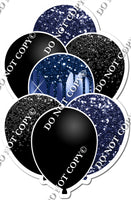 Navy Blue & Black Balloon Bundle