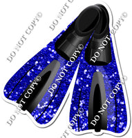 Scuba Fins - Blue Sparkle