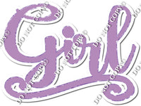 Lavender Gold Cursive Girl Statement w/ Variant