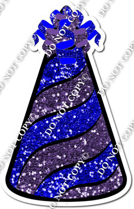 Blue Sparkle & Purple Sparkle Party Hat w/ Variants