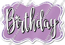 Flat Lavender Birthday Statement w/ Variant