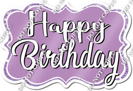 Flat Lavender Happy Birthday Statement w/ Variant