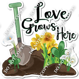 Gardening - Love Grows Here Statement