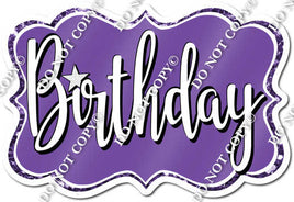 Flat Purple Birthday Statement w/ Variant