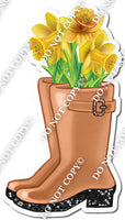 Gardening Boot with Daffodils w/ Variants