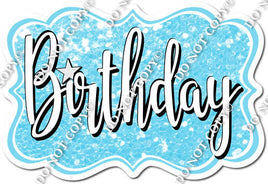 Sparkle Baby Blue Birthday Statement w/ Variant