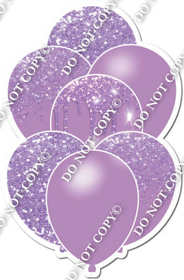 Sparkle & Flat Lavender Balloon Bundle