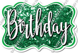 Sparkle Green Birthday Statement w/ Variant