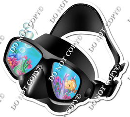 Scuba Mask with Ocean Reflection
