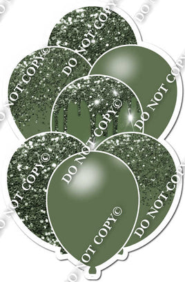 Sparkle & Flat Sage Balloon Bundle