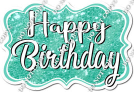 Sparkle Mint Happy Birthday Statement w/ Variant