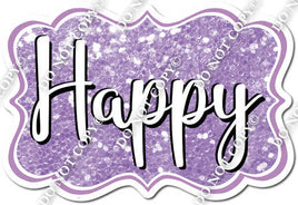 Sparkle Lavender Happy Statement w/ Variant