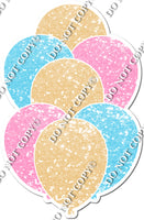 Sparkle Champagne, Baby Blue, Baby Pink Balloon Bundle