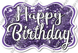 Sparkle Purple Happy Birthday Statement w/ Variant
