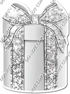 Sparkle - Grey Box & Light Silver Ribbon Present - Style 3