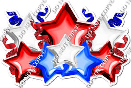 Foil Star Panel - Red, White, Blue