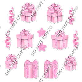 14 pc Baby Pink Present Set Flair-hbd0511