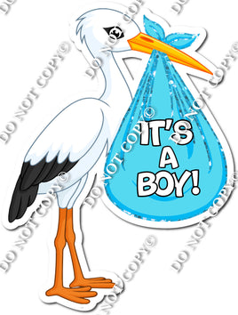 Stork - Blue Bag - It's a Boy Statement w/ Variants