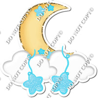 Yellow Moon, Cloud, Baby Blue Stars w/ Variants