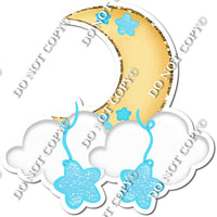 Yellow Moon, Cloud, Baby Blue Stars w/ Variants