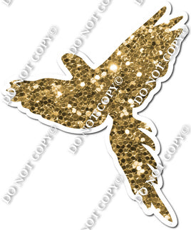 Gold Sparkle Bird Silhouette w/ Variants