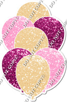 Sparkle Champagne, Hot Pink, Baby Pink Balloon Bundle