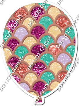 Multi Color Mermaid Sparkle Balloon