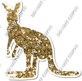 Gold Sparkle Kangaroo Silhouette w/ Variants