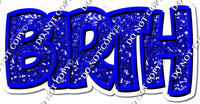 Blue Sparkle Happy Birth Day Statements w/ Variant