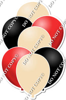 Flat Champagne, Red, Black Balloon Bundle