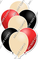 Flat Champagne, Red, Black Balloon Bundle