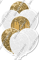 Gold & White Sparkle Balloon Bundle