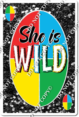 She is Wild - Red, Caribbean, Green, & Yellow w/ Variant