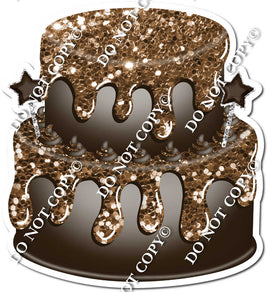 2 Tier Chocolate Cake, Chocolate Dollops & Drip